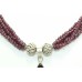 Handcrafted Necklace 925 Sterling Silver Pendant Natural Red Garnet Gem Stone